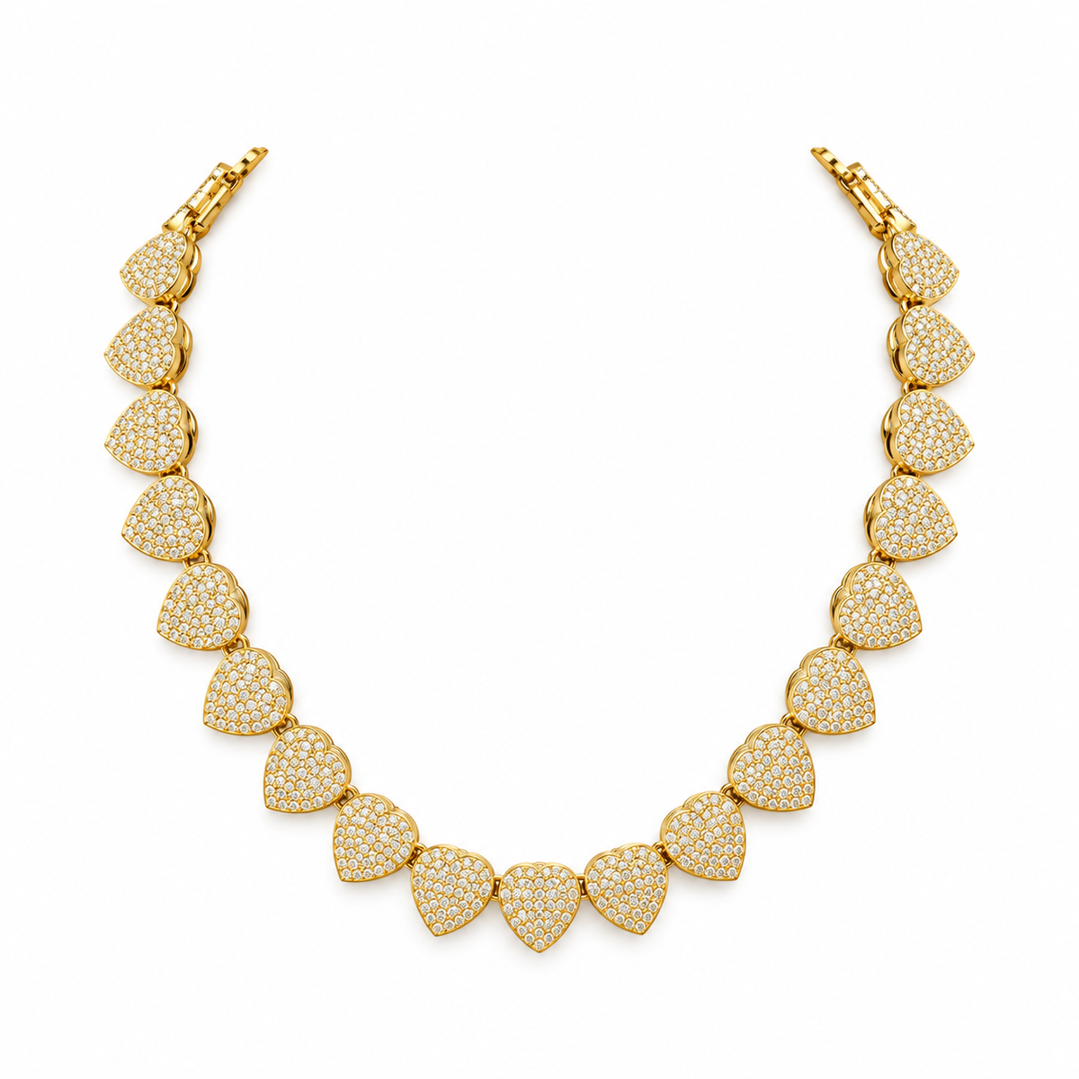 Collar diamantado corazón