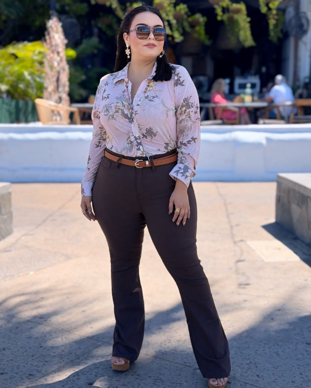 Camisa mesh rosa