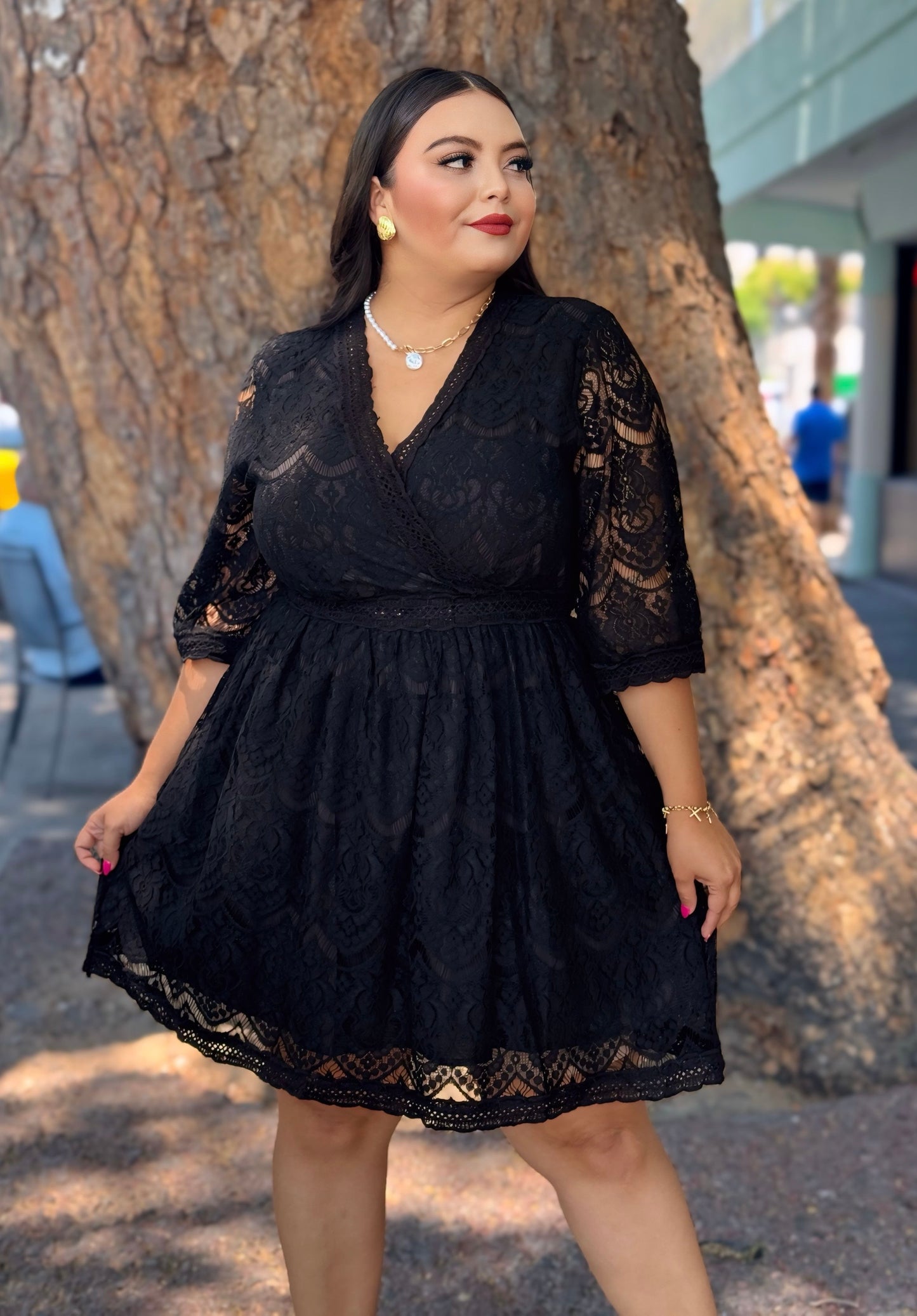 Vestido negro corto