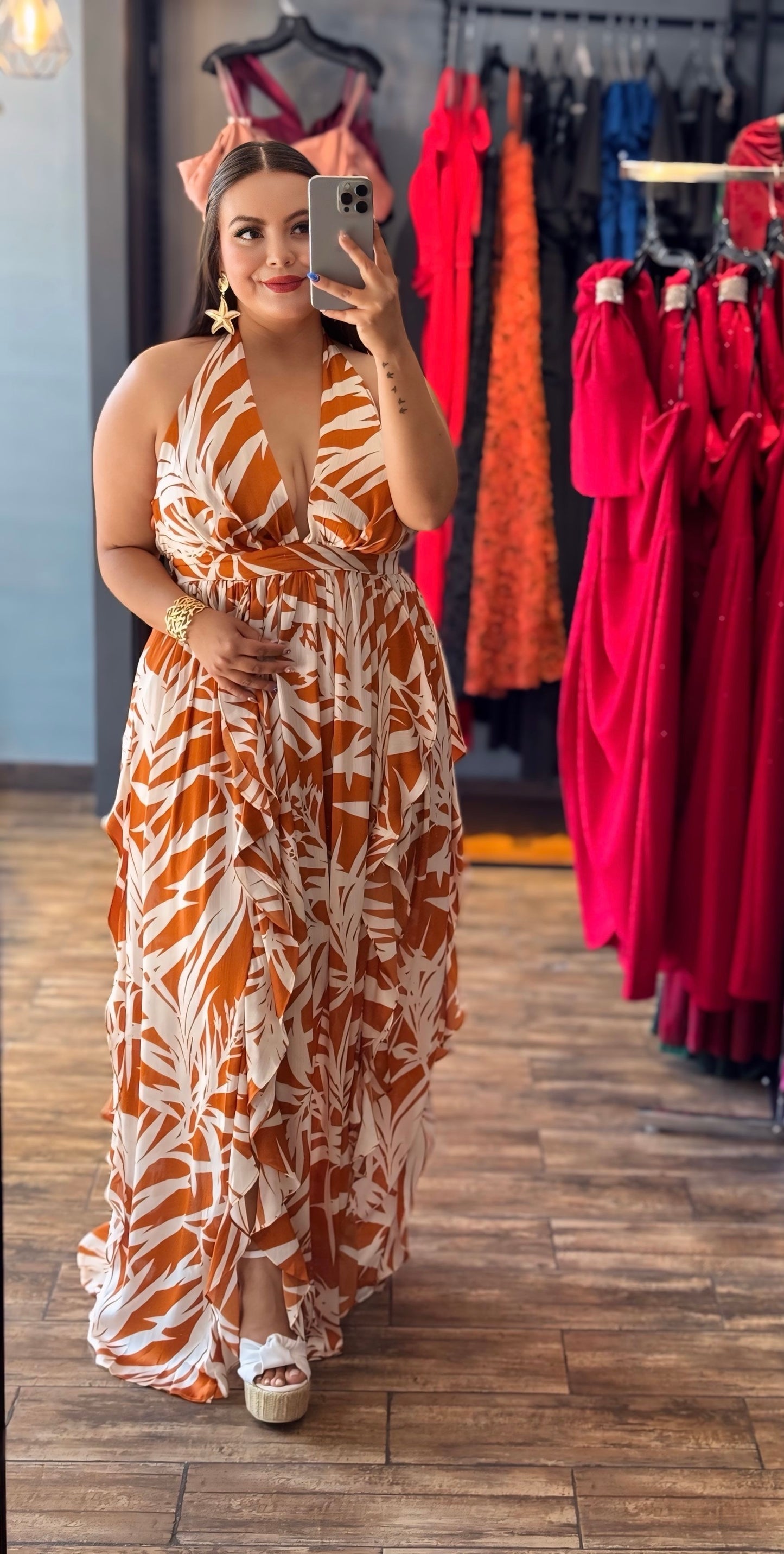Vestido halter Chedron