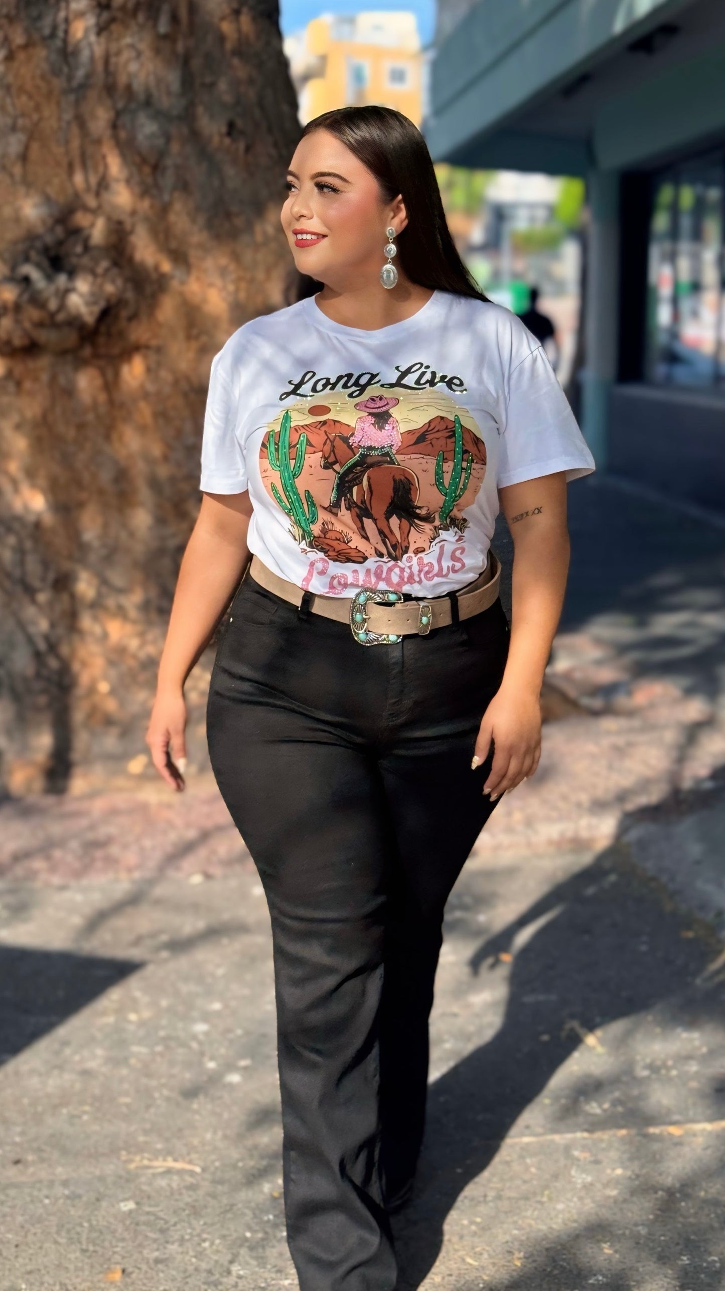 Playera cowboy blanca