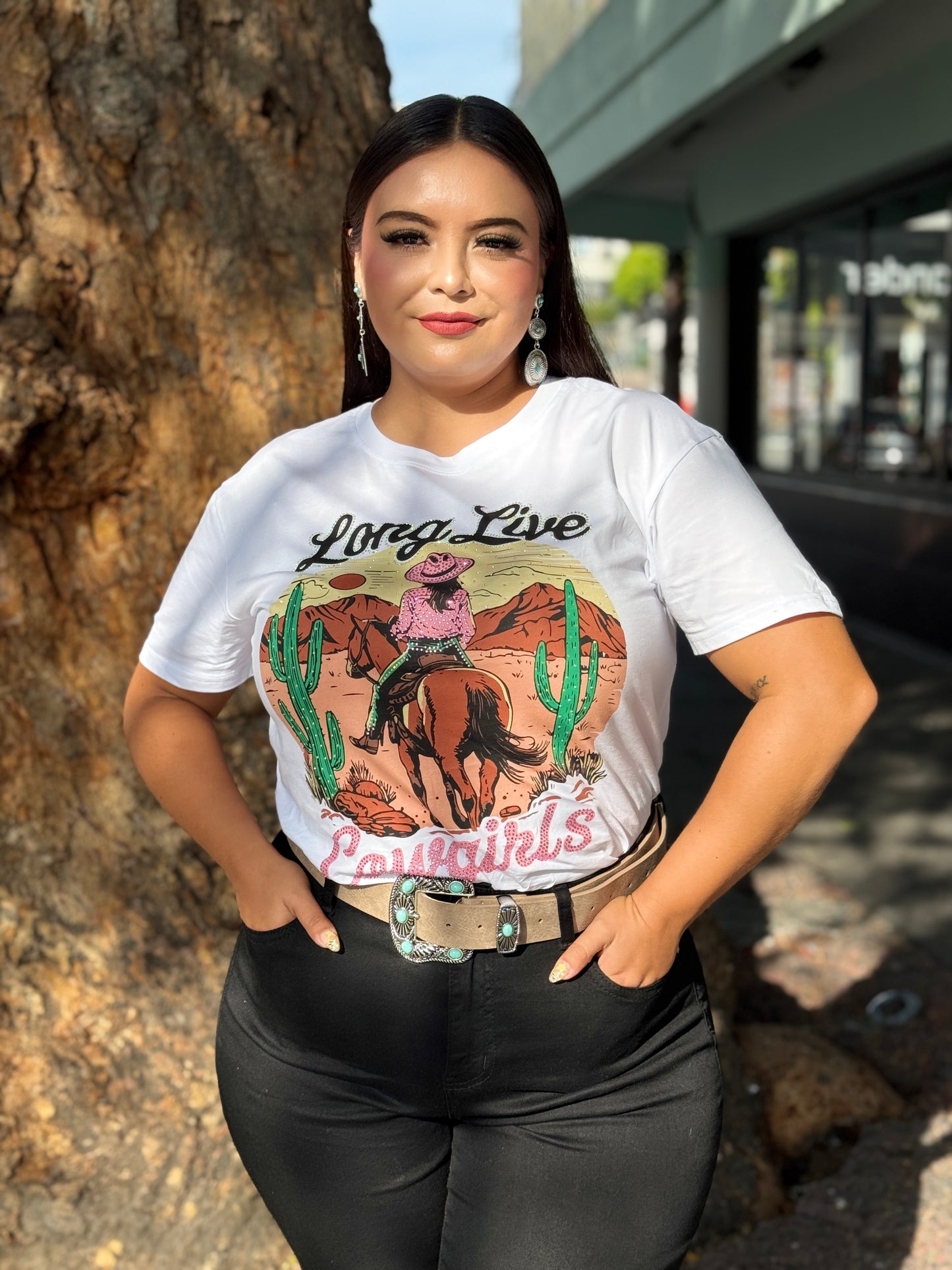 Playera vaquera blanca