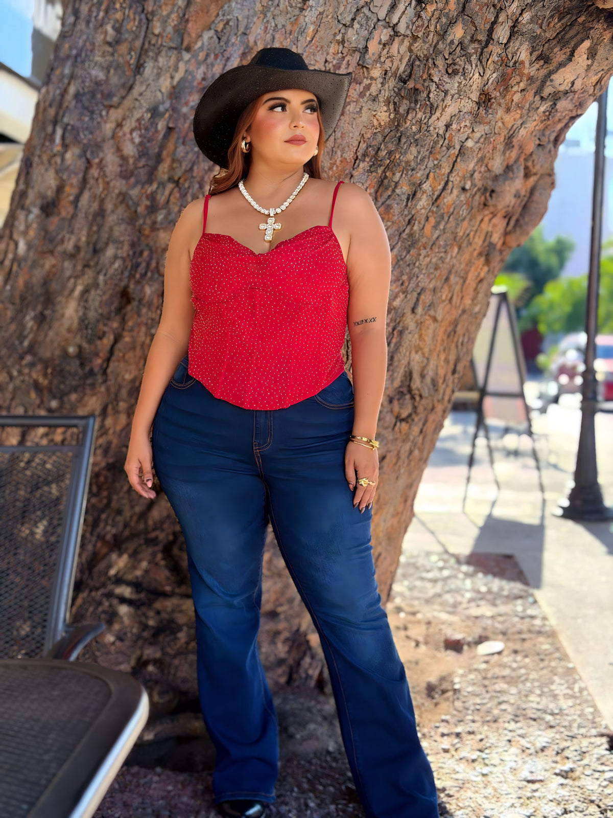 Top Corset Rojo