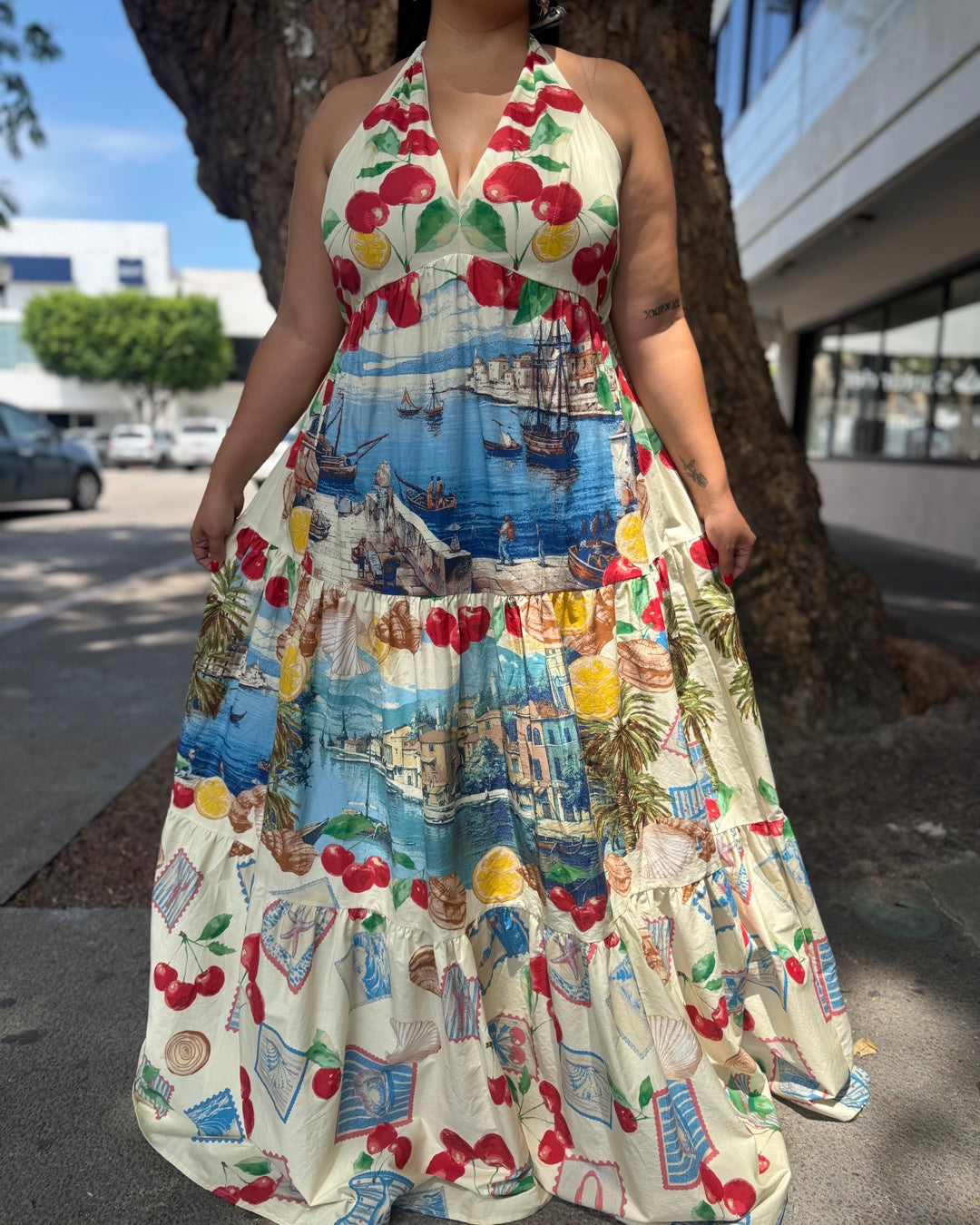 Vestido Largo Frutal