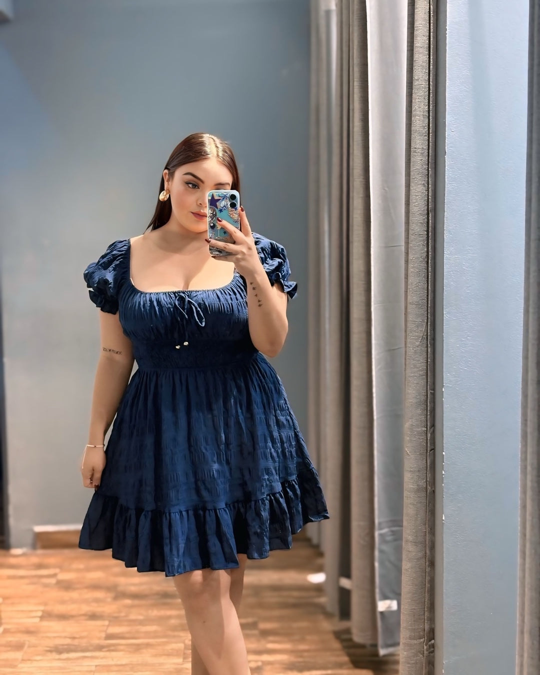 Vestido Azul Corto