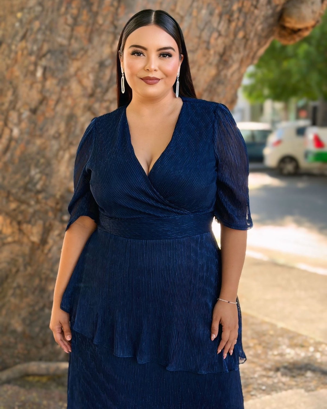 Vestido largo azul