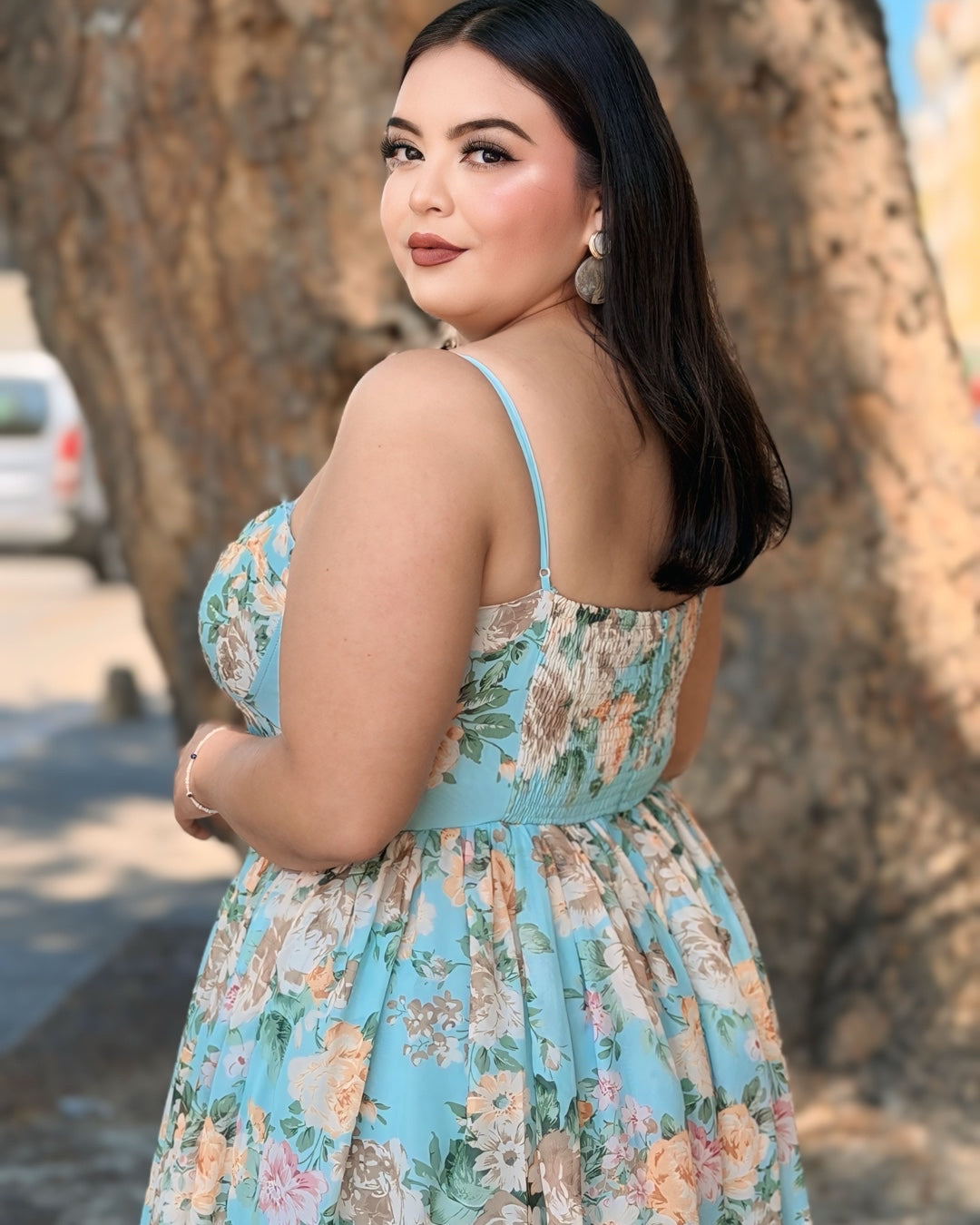 Vestido Flores azul
