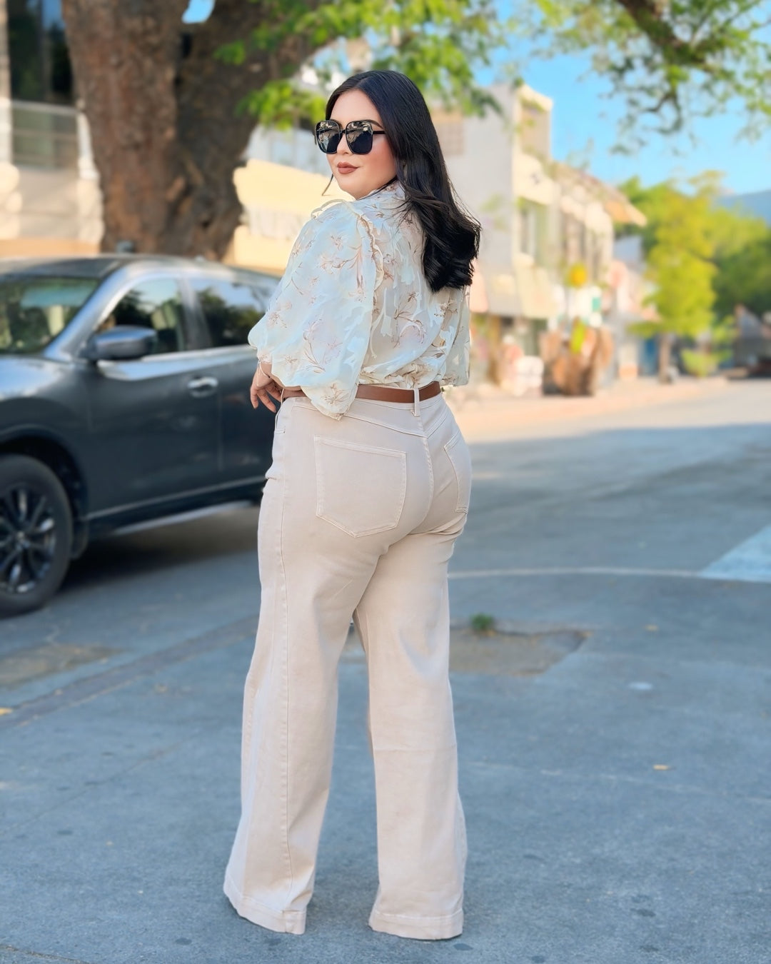 Pantalón Beige Mezclilla