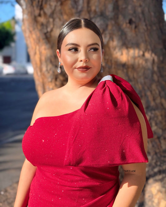 Vestido noche rojo