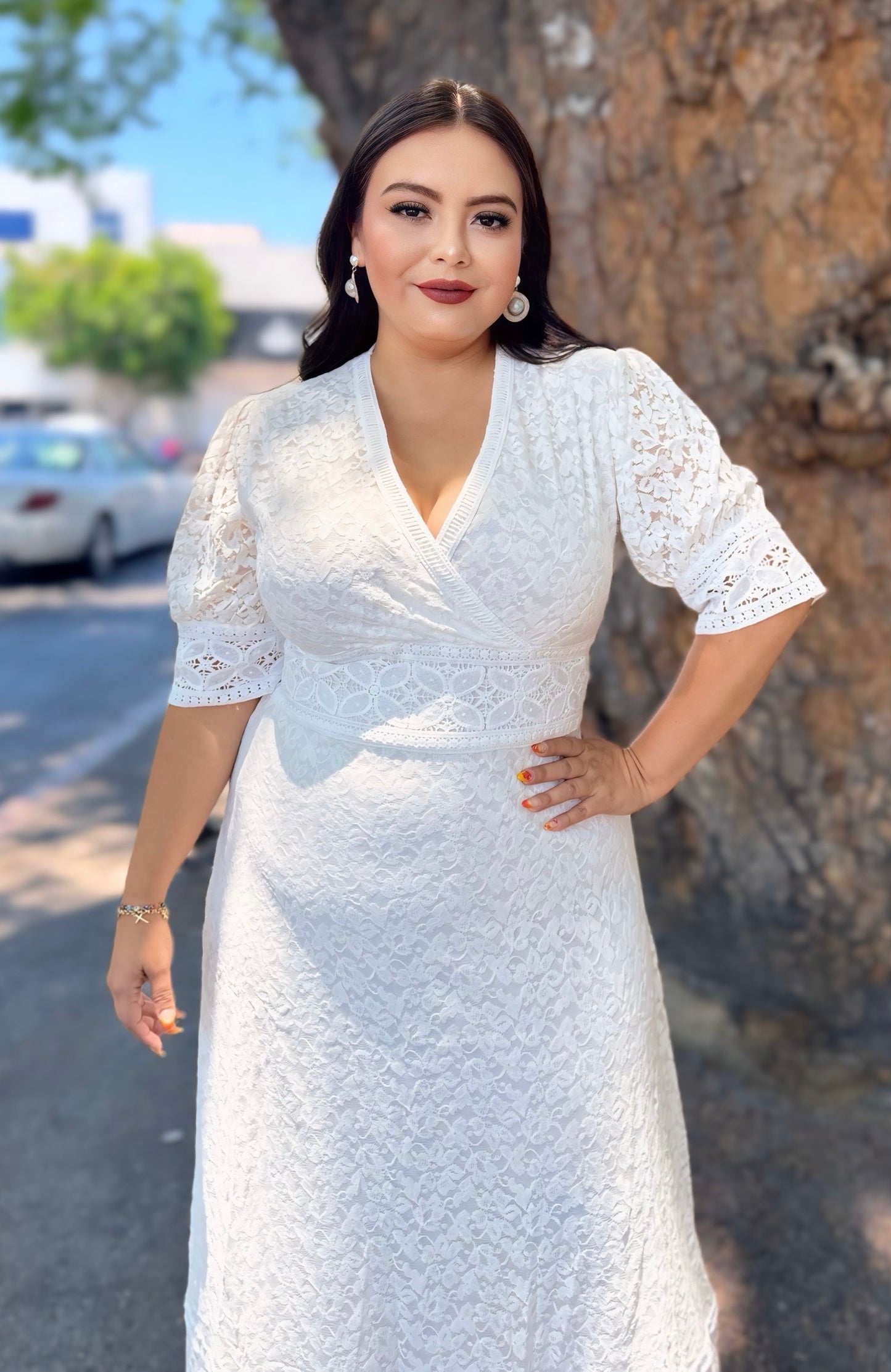 Vestido blanco encaje