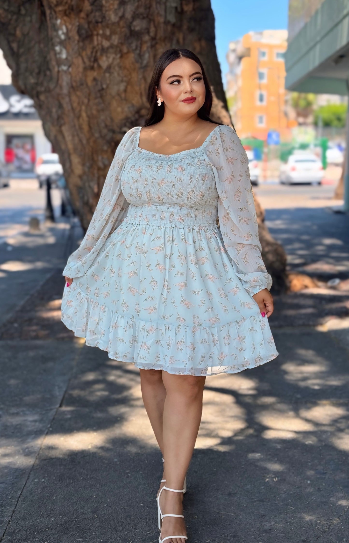 Vestido flores azul