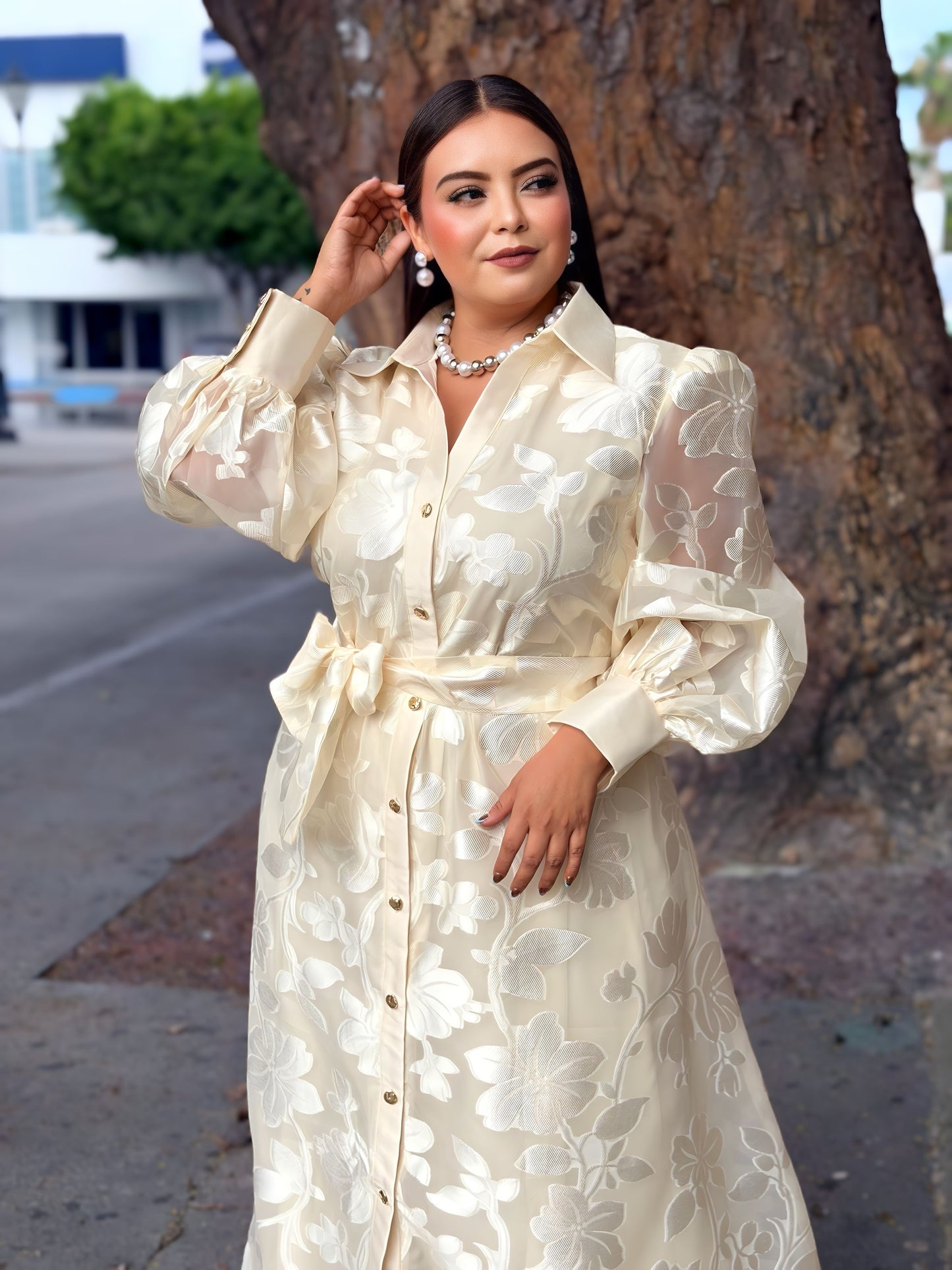 Vestido Bordado Floral