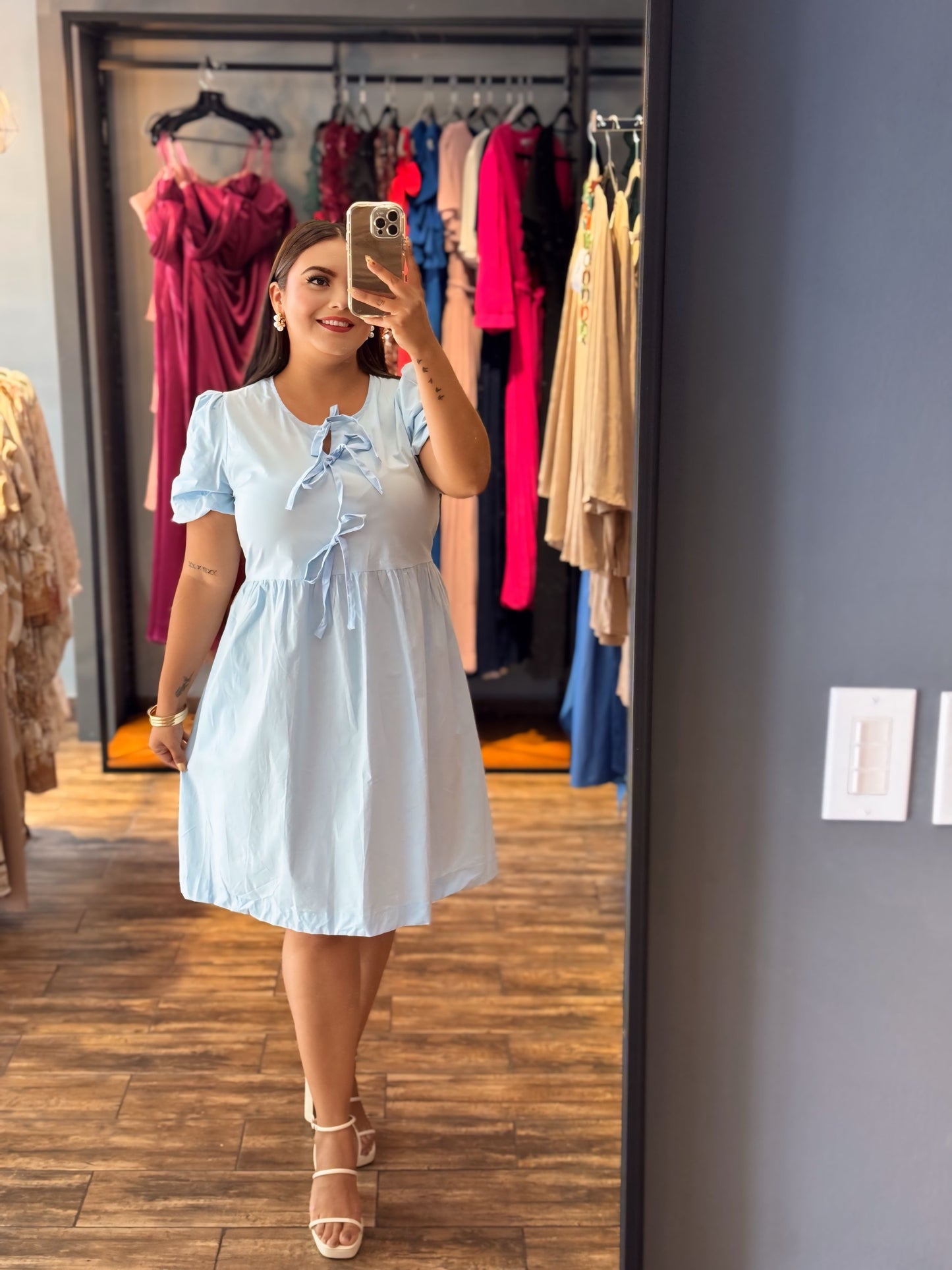 Vestido moño azul