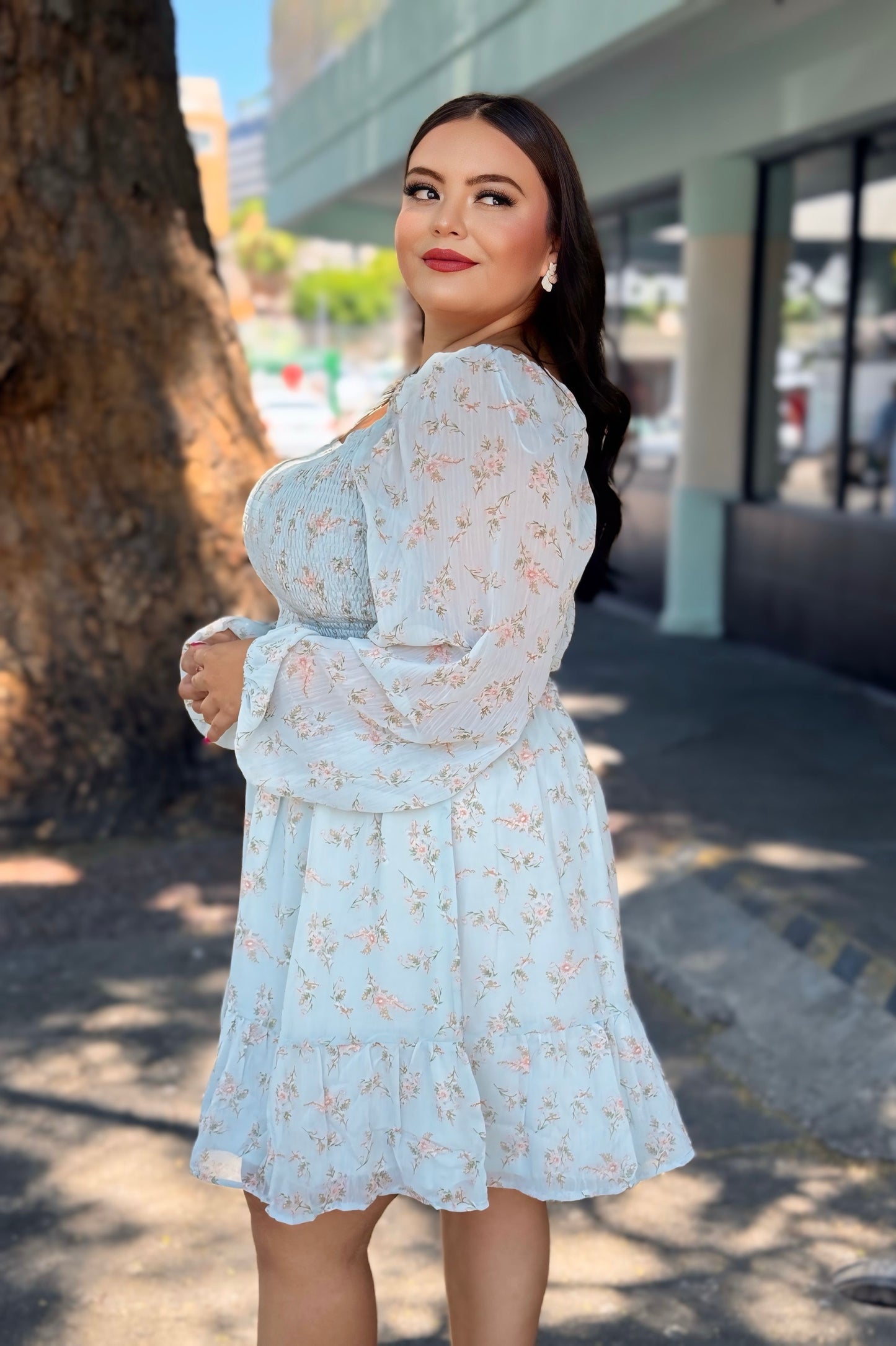 Vestido flores azul