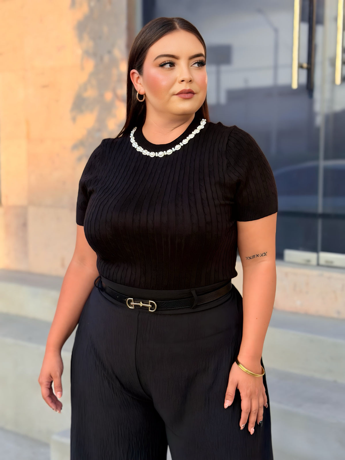 Blusa Negra Brillo