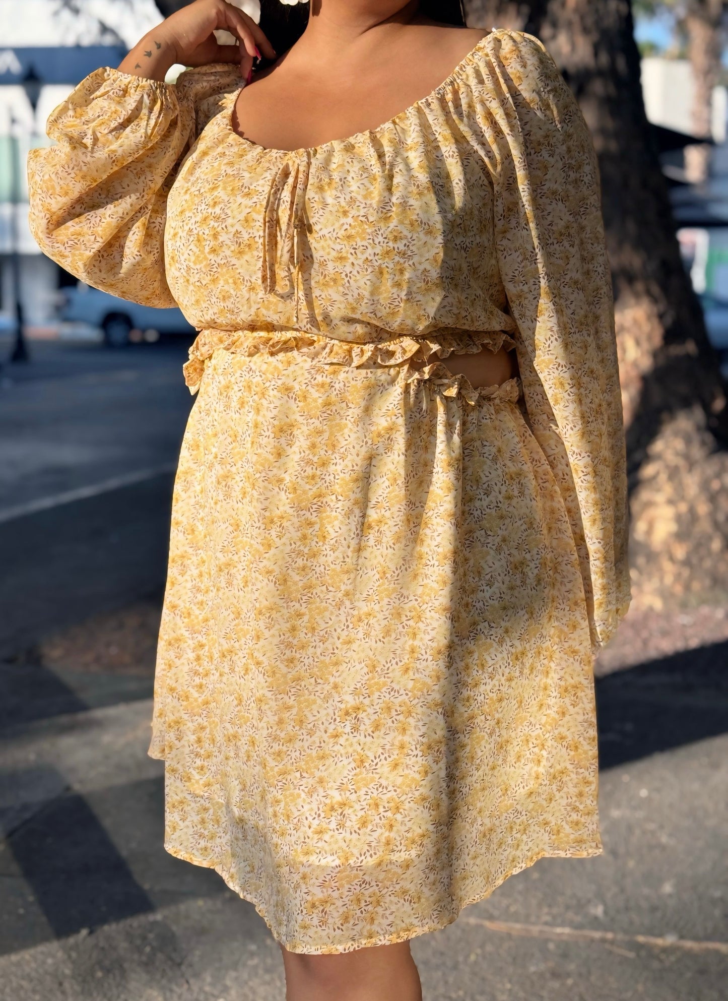 Vestido gasa amarillo