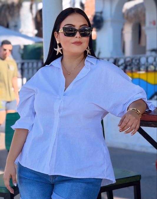 Blusa Lino blanca