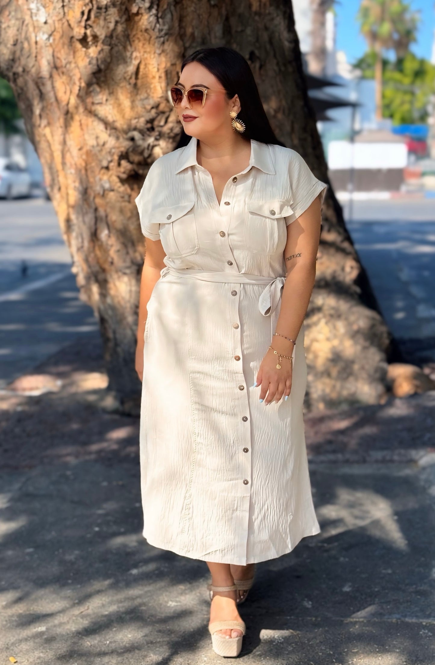 Vestido crema