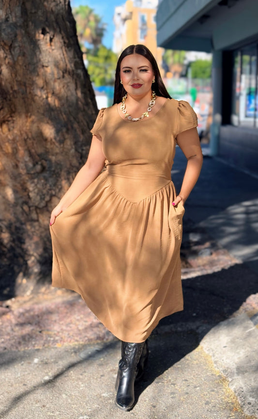 Vestido café