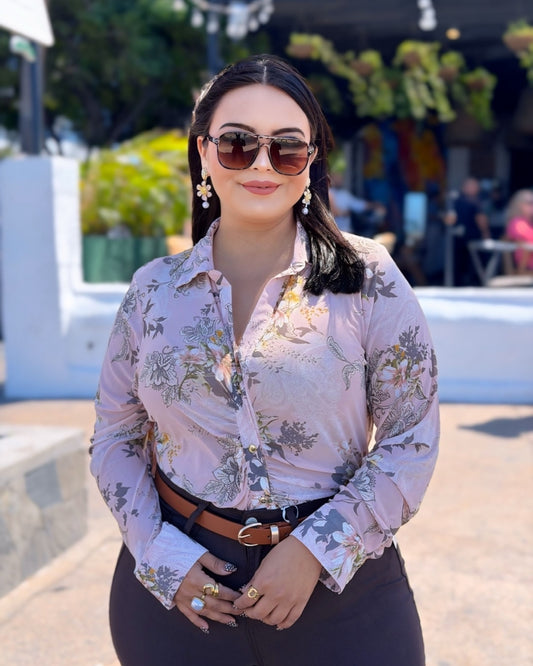 Camisa mesh rosa