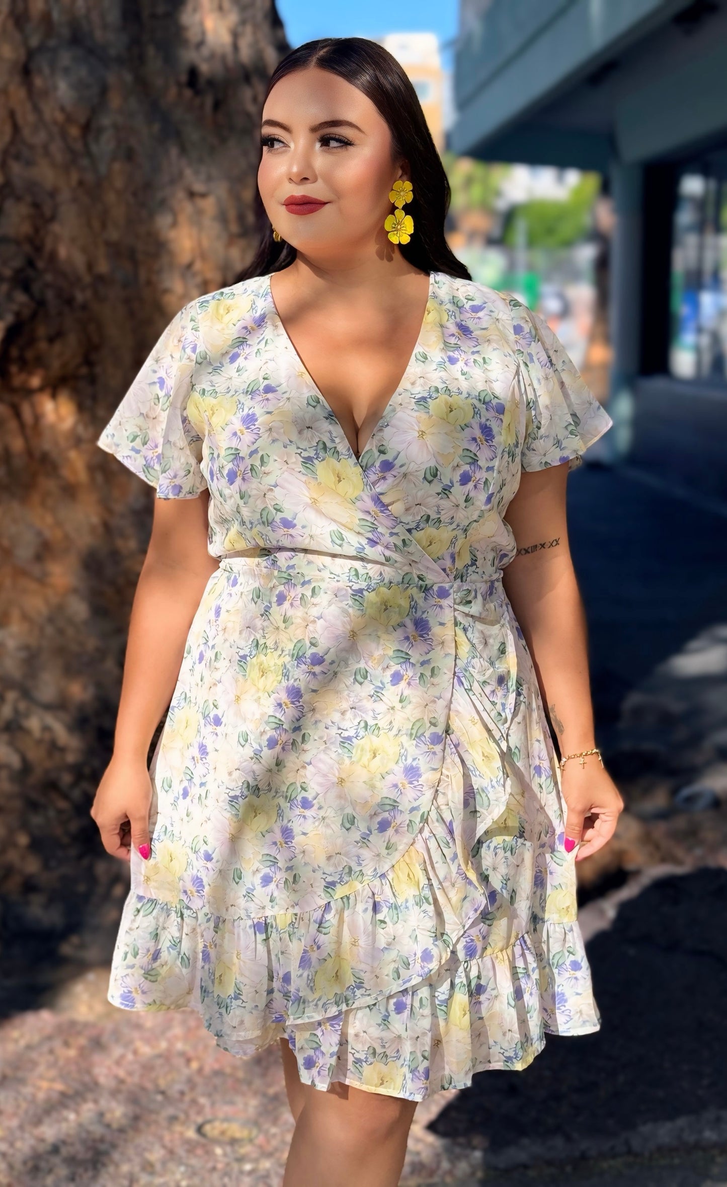 Vestido flores azul