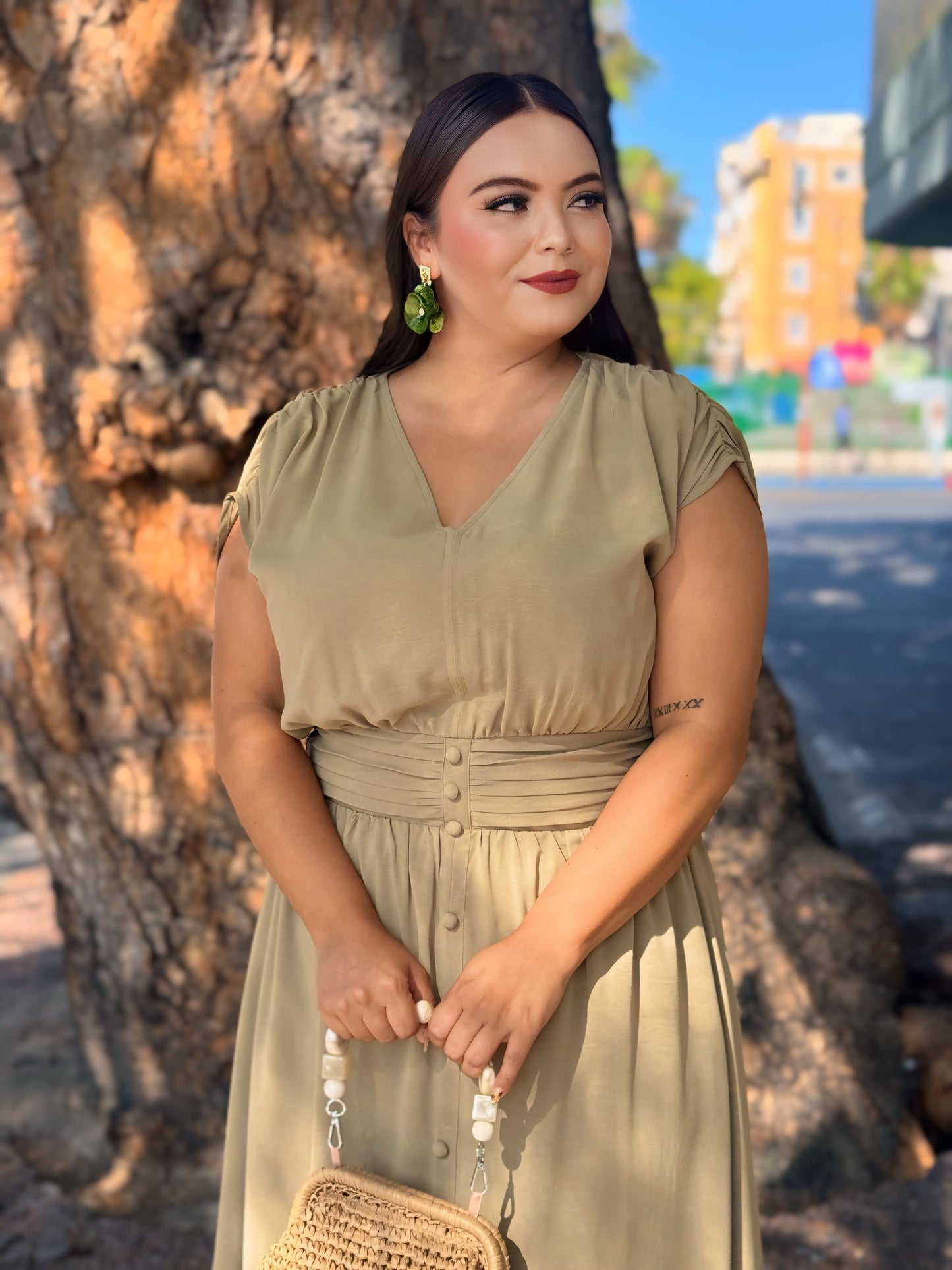 Vestido olivo