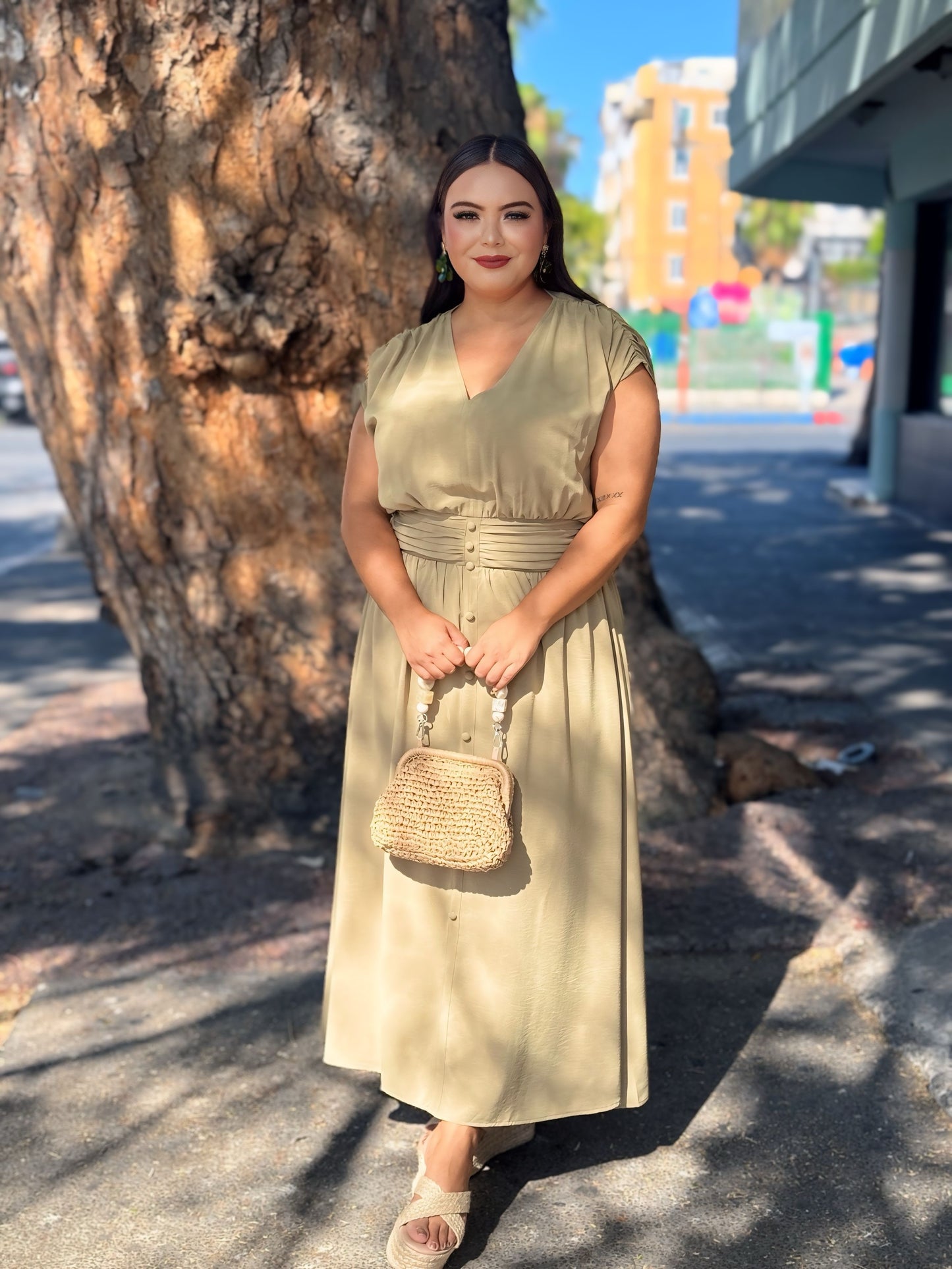 Vestido olivo
