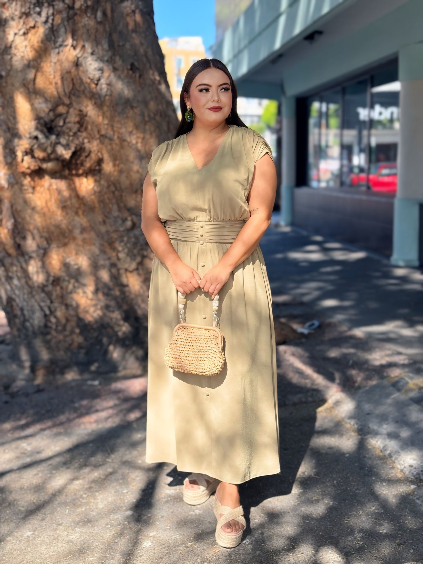 Vestido olivo