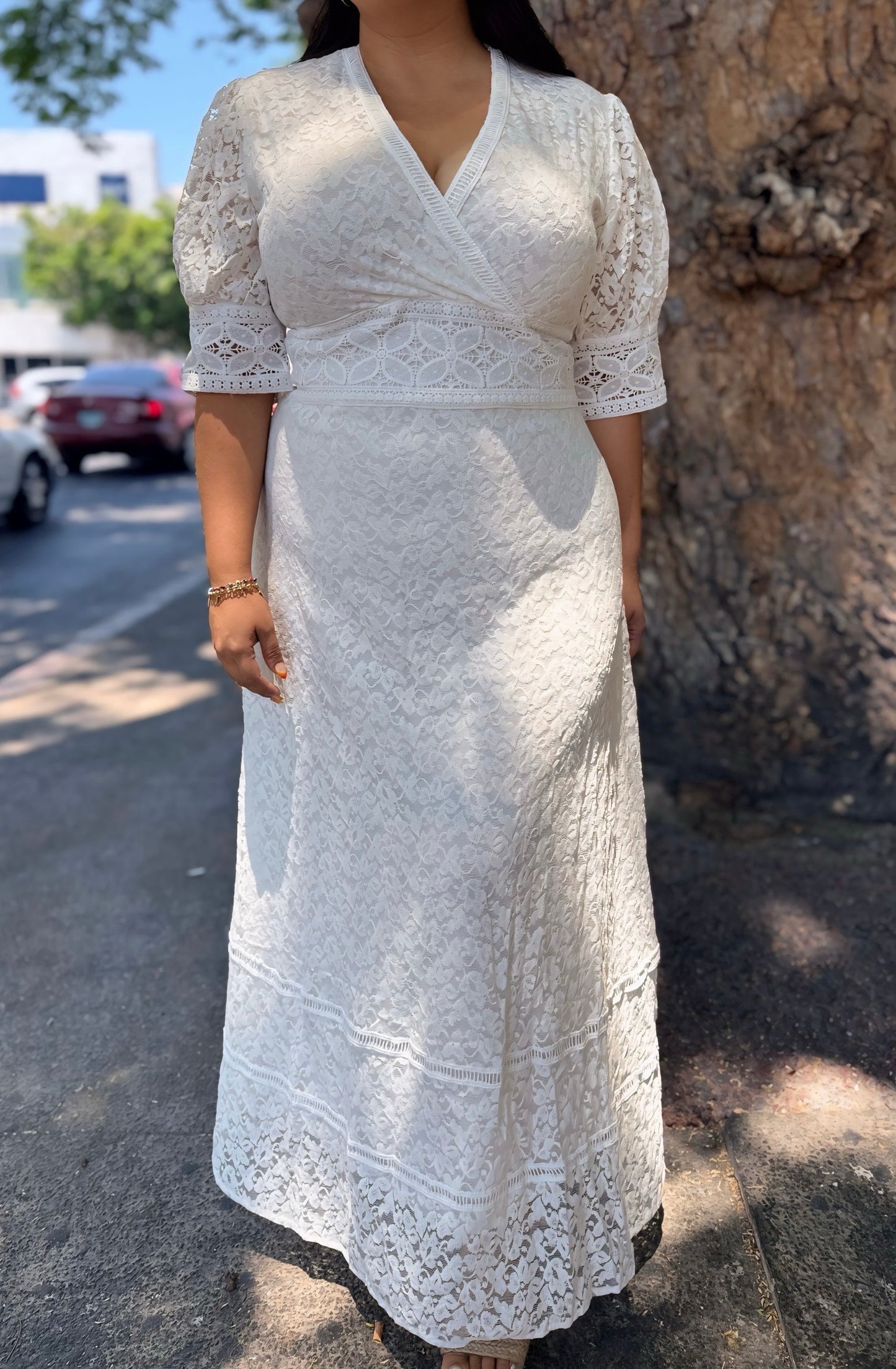 Vestido blanco encaje