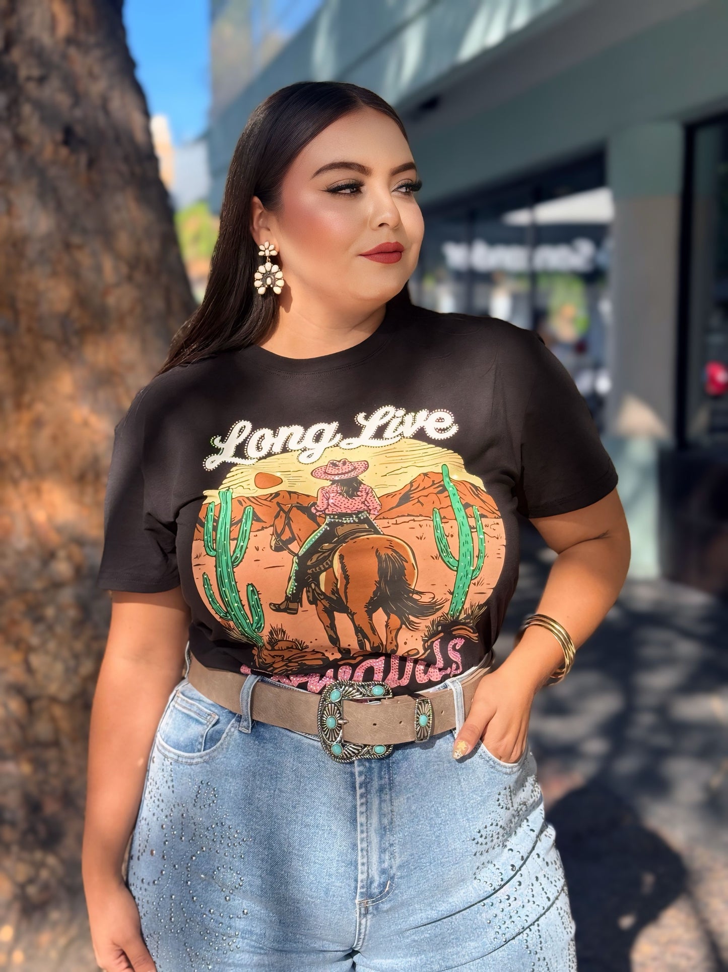 Playera cowboy negra