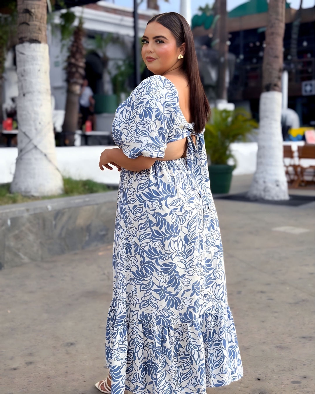 Vestido floral azul