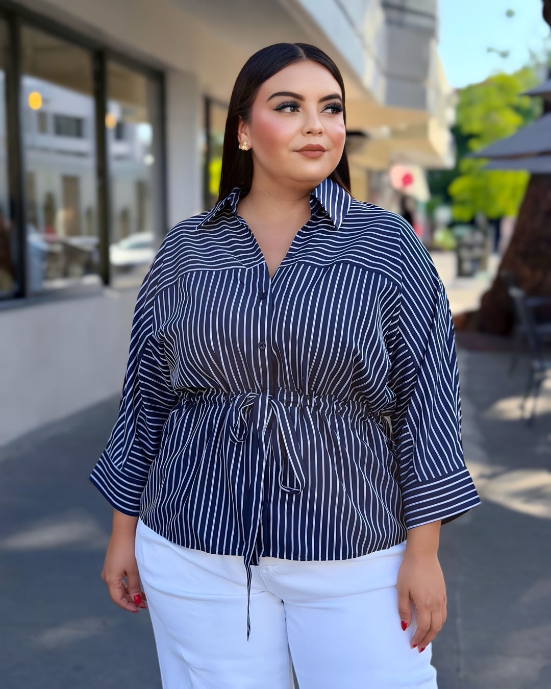 Camisa rayas blancas