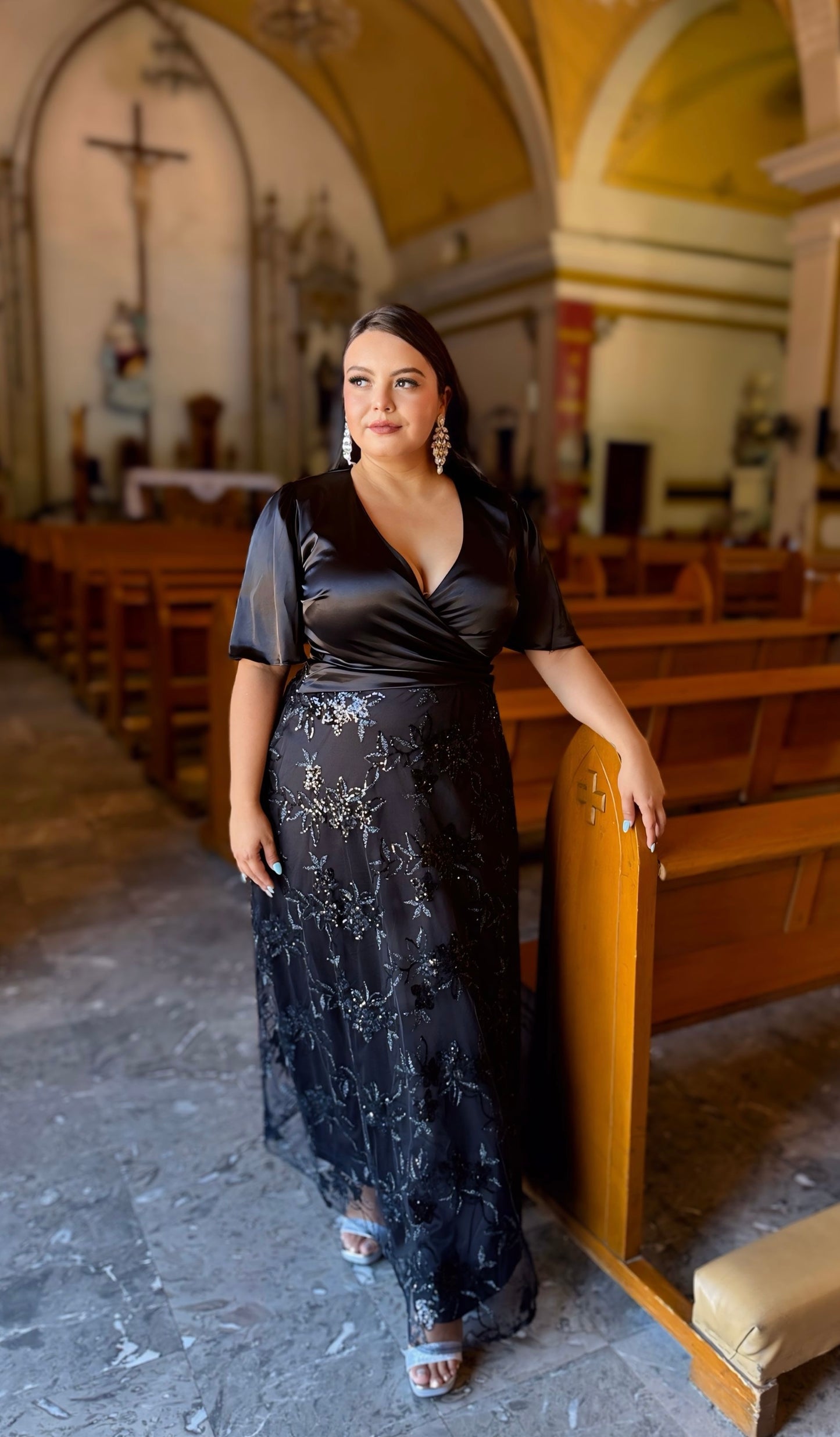 Vestido negro lentejuela