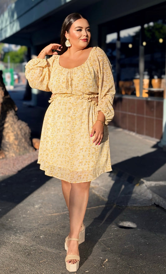 Vestido gasa amarillo