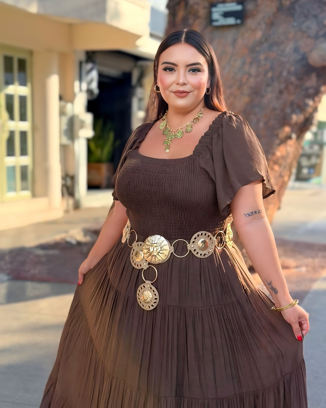 Vestido Café