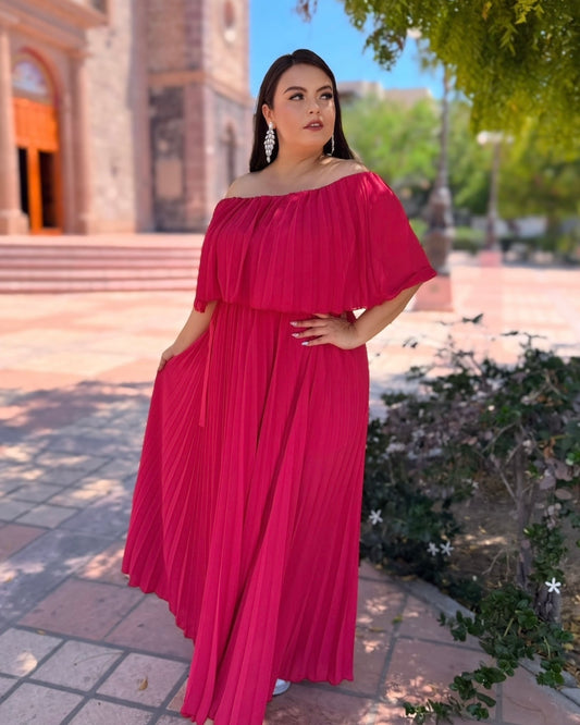 Vestido campesino - rojo