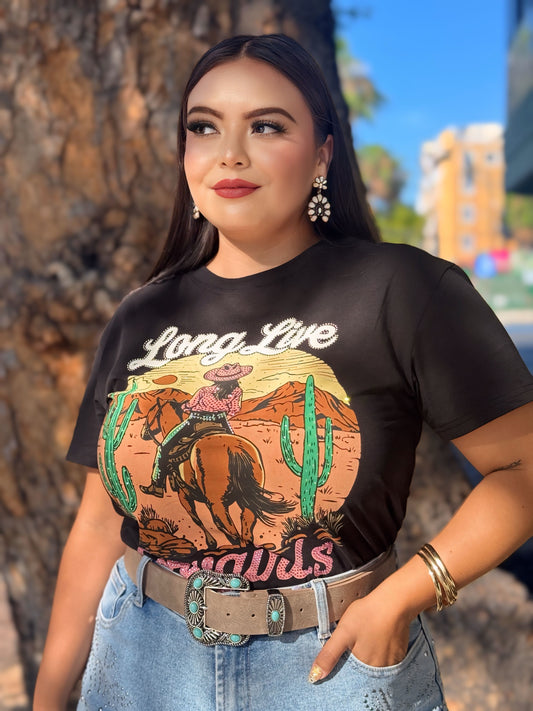Playera cowboy negra