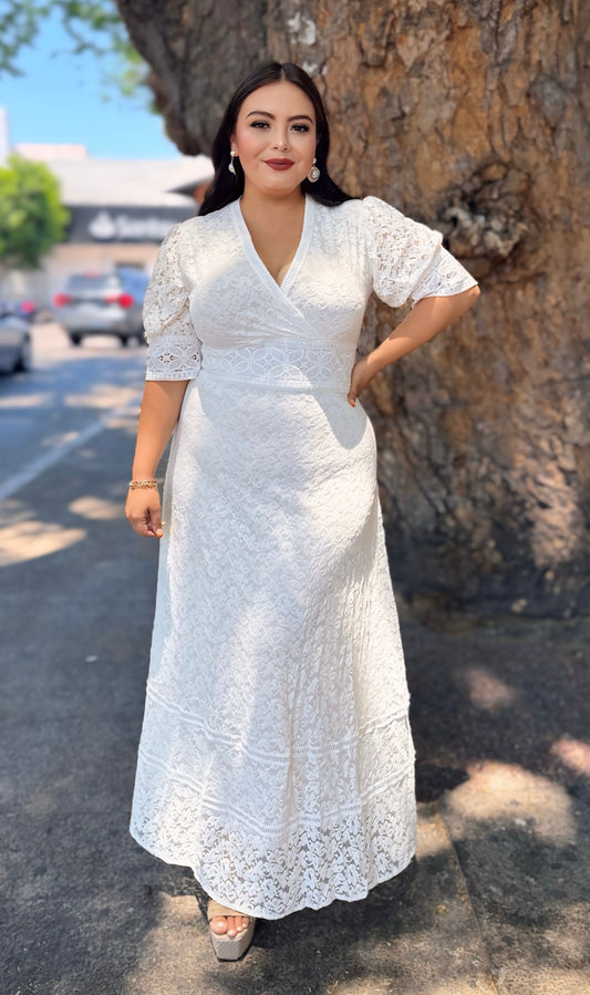 Vestido blanco encaje