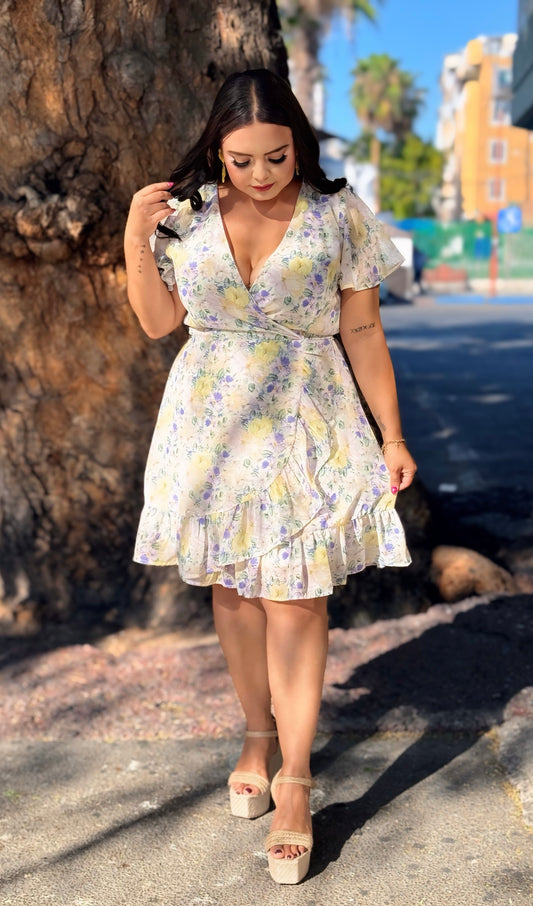 Vestido flores azul