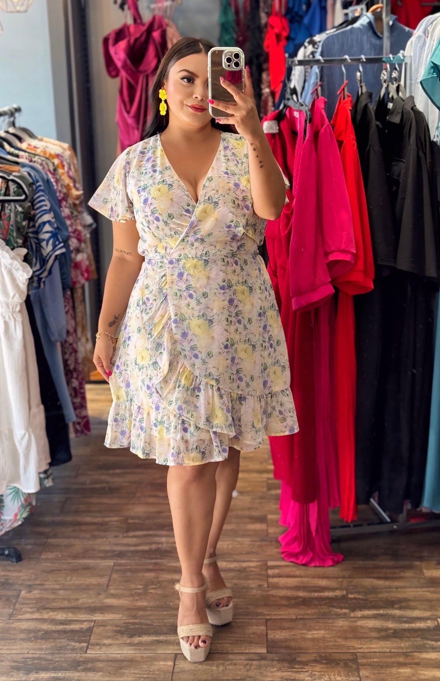 Vestido flores azul