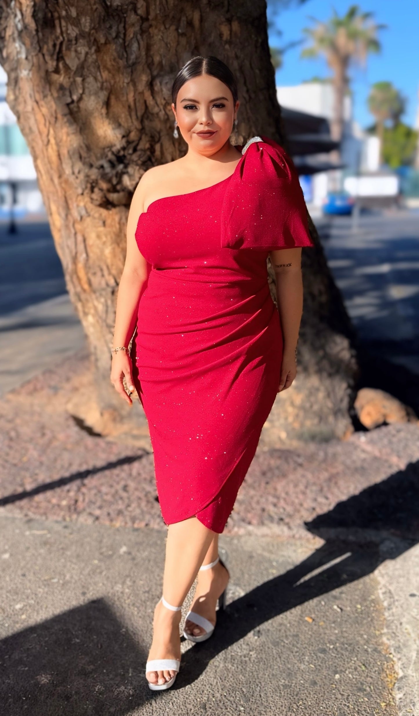 Vestido noche rojo
