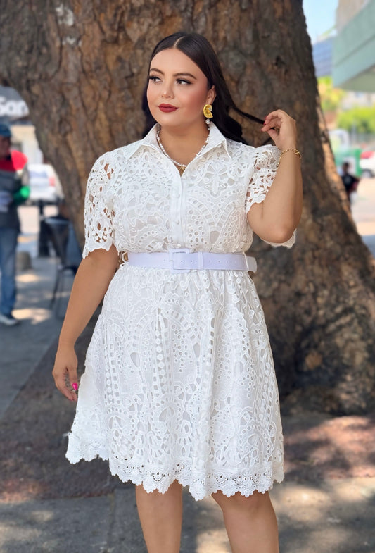 Vestido blanco corto