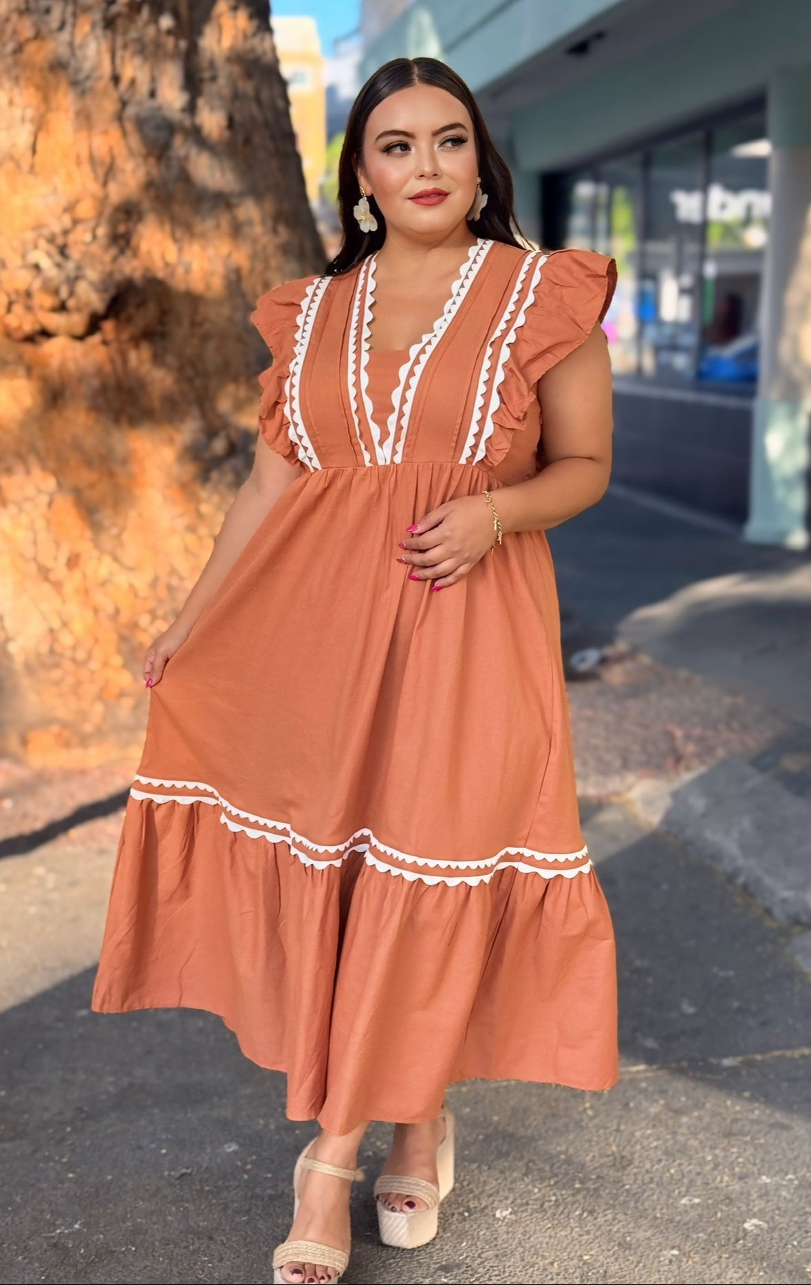 Vestido color ladrillo 🧱