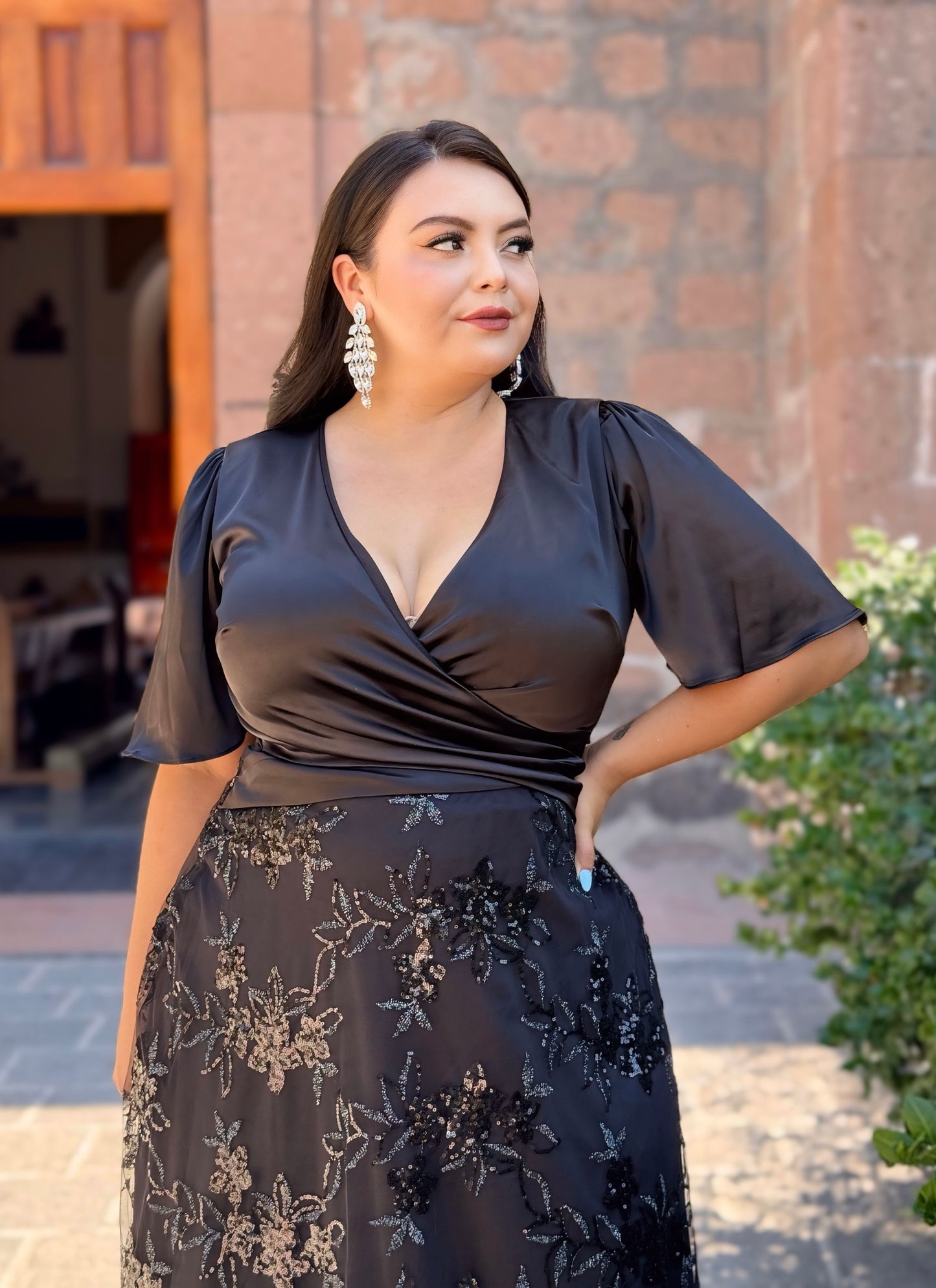 Vestido negro lentejuela