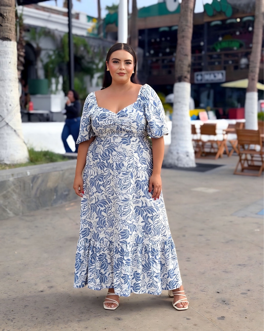 Vestido floral azul