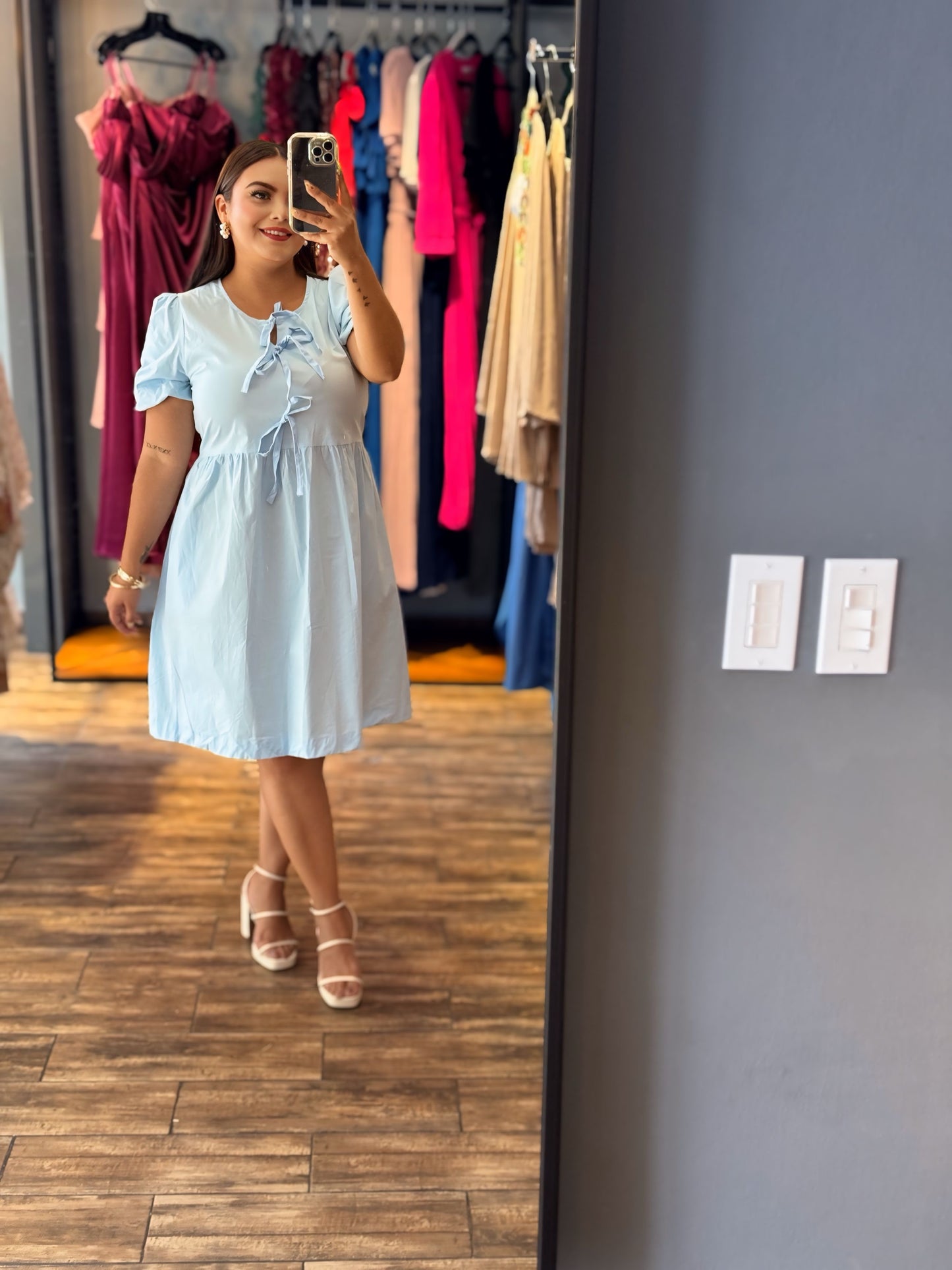 Vestido moño azul