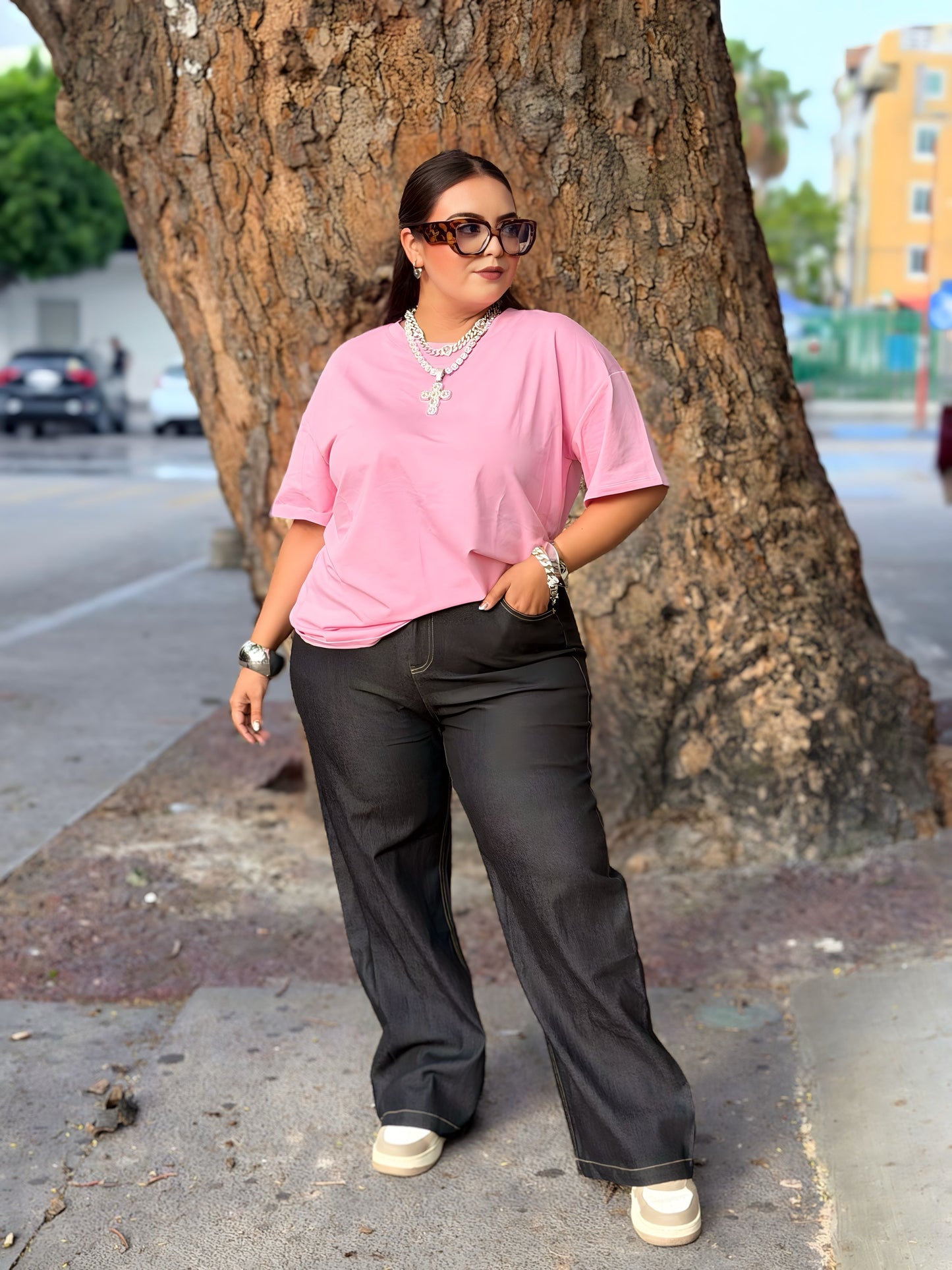 Camisa Oversize Rosa