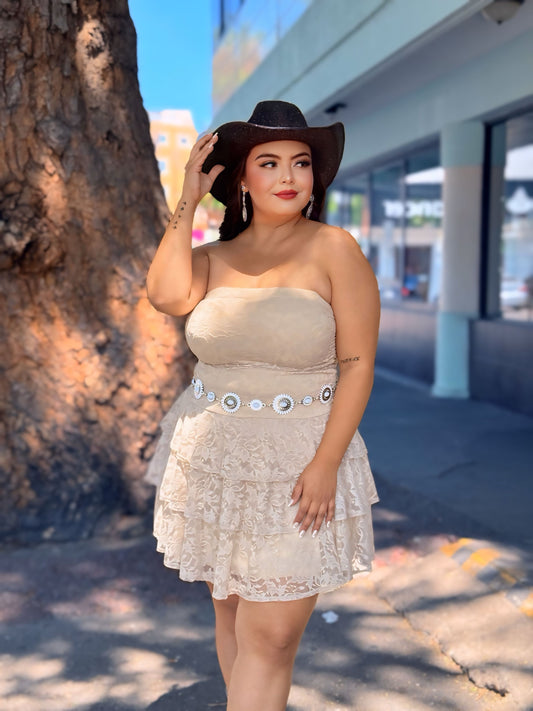 Vestido beige vaquero
