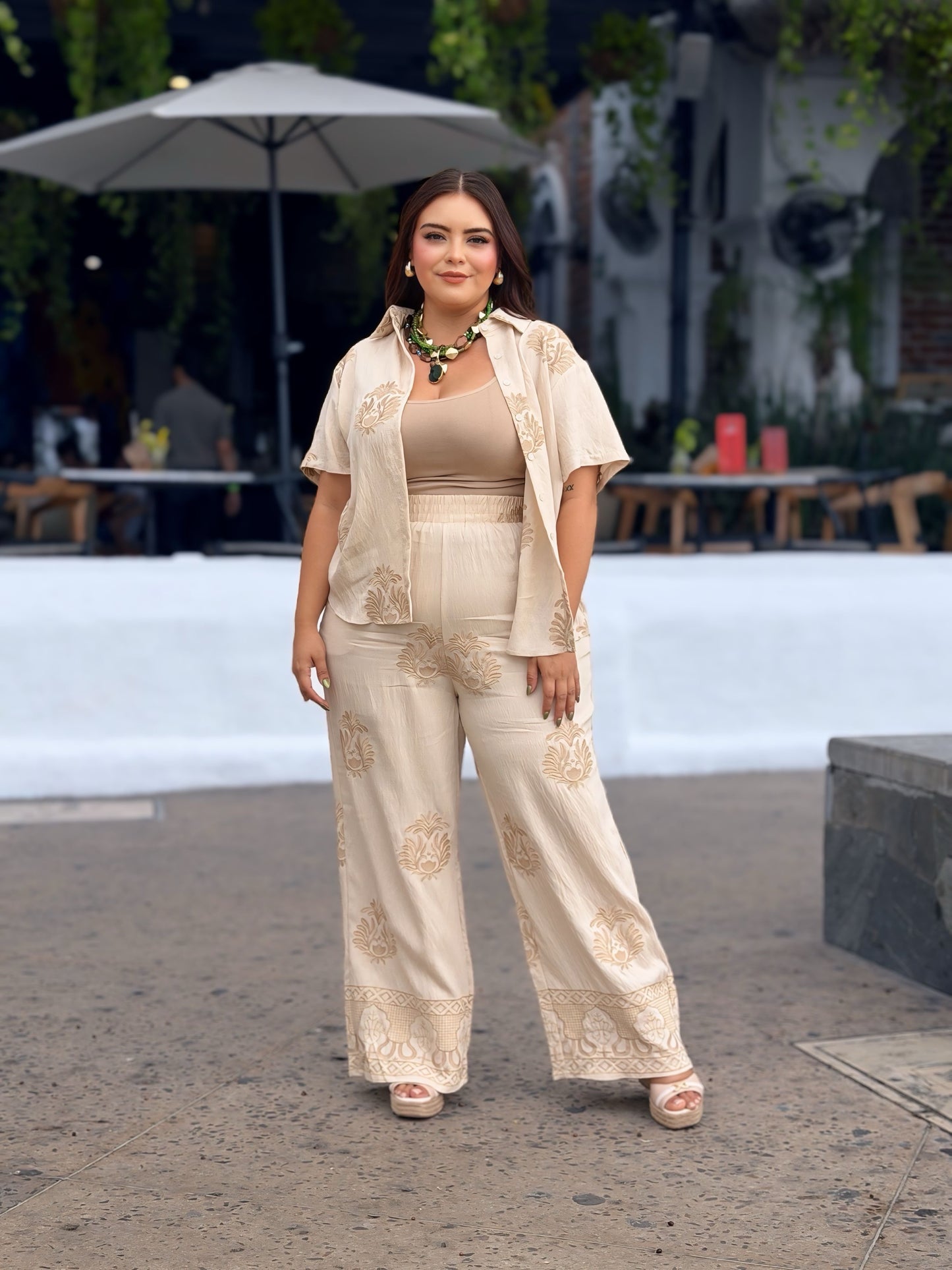 Set Beige Bordado