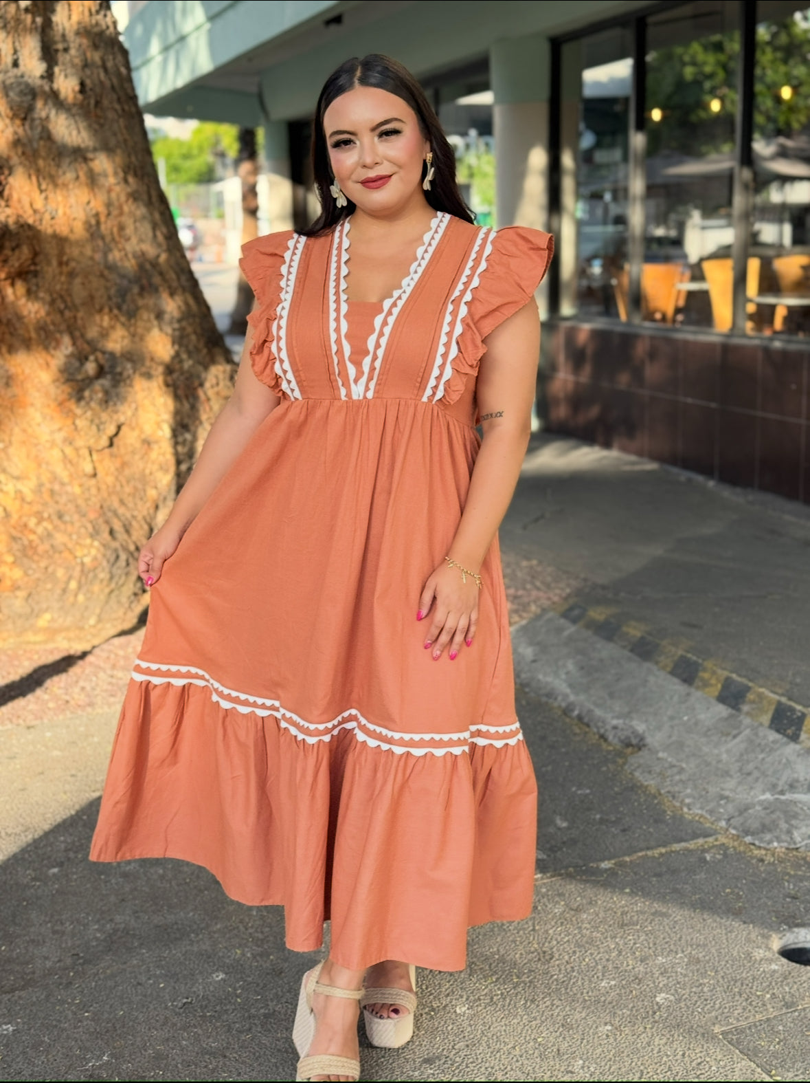Vestido color ladrillo 🧱